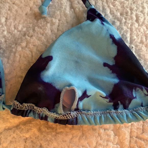 💙🐰 Blue Tie-Dye Sunny Bunny Swimsuit Set - Picture 5 of 8